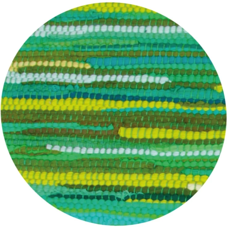 Flickenteppich handgewebter Teppich aus Baumwolle, stylischer und strapazierfähiger Fleckerlteppich in vielen verschiedenen modischen Ausführungen erhältlich (120 x 180cm / grün - dunkelgrün) – Bild 8