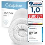 Dailydream “Model M“ viscoelastischer Matratzentopper mit Memory Foam Effekt, Weiß 90 x 200 x 5 cm