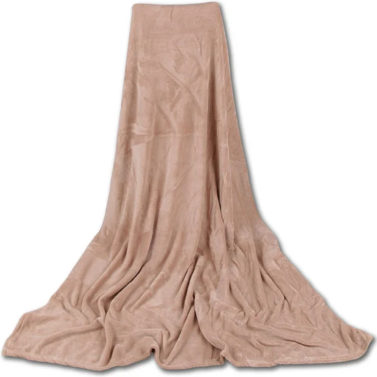 Kuscheldecke 220cm x 240cm beige - sandbeige – Bild 2