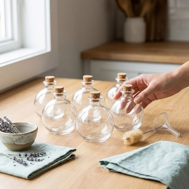 Relaxdays Glasflaschen mit Korken 6er Set – Bild 5