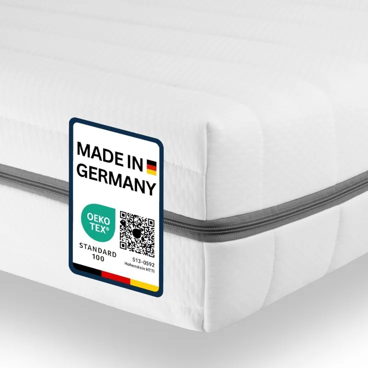 Kaltschaum Matratze 100x190, Orthopädische 7 Zonen Matratze, Härtegrad H2 H3