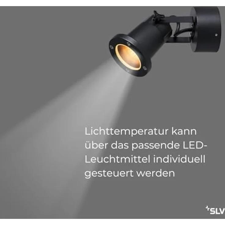 SLV Leuchte 1002867 NAUTILUS WL QPAR51 Outdoor Wandaufbauleuchte schwarz – Bild 4