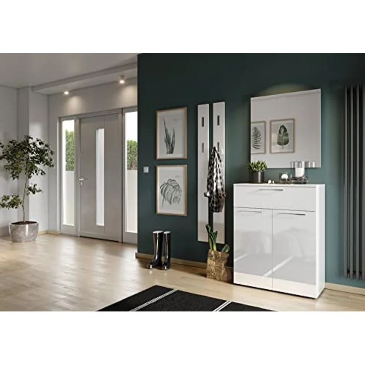 Germania Wandspiegel 2791, Rechteckig, Weiß, 74x80x3 cm, Senkrecht montierbar, Made in Germany – Bild 3