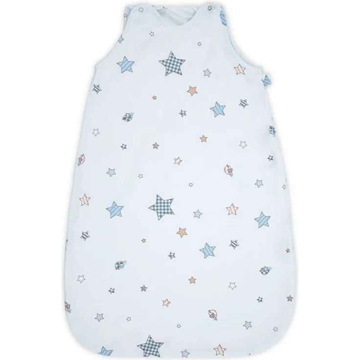 Lorelli Baby Winterschlafsack 85 cm 100% Baumwolle, 2,5 TOG, Maße 80 x 45 x 3 cm hellblau Sterne – Bild 1
