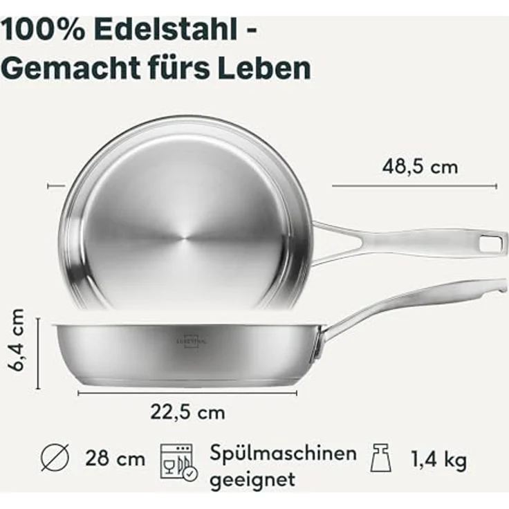 SILBERTHAL Bratpfanne Unbeschichtet 28cm ohne Deckel – Bild 8