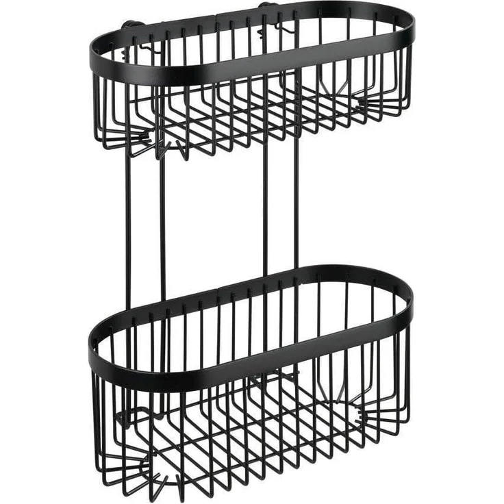 WENKO Wandregal 2 Etagen Classic Plus, schwarz – Bild 2