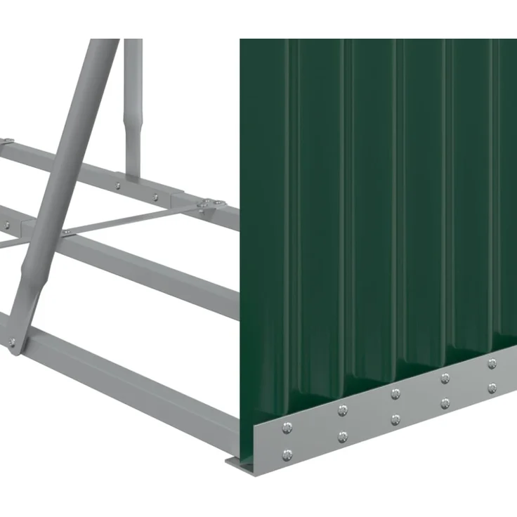 vidaXL Holzkorb Grün 300 x 45 x 100 cm Verzinkter Stahl 364546 – Bild 6