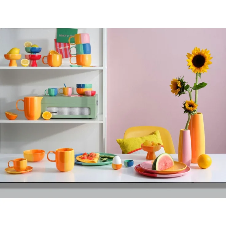 ASA SELECTION Becher joy Henkelbecher orange smoothie 8,5cm 0,4l, Porzellan – Bild 3