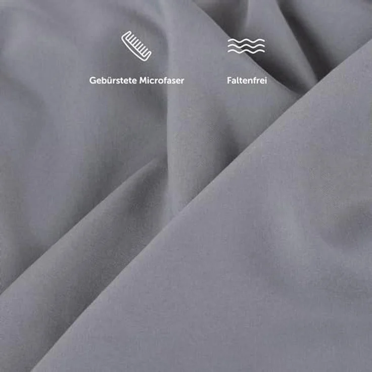Blumtal® Spannbettlaken - Microfaser - Ökotex zertifiziert - 90x200cm - grau - atmungsaktiv und pflegeleicht – Bild 4