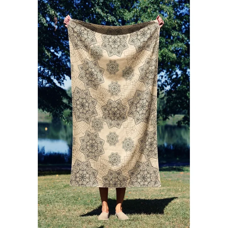 Mijolnir 'Mandala 70' Strandtuch, Mehrfarbig, 70 x 130 cm