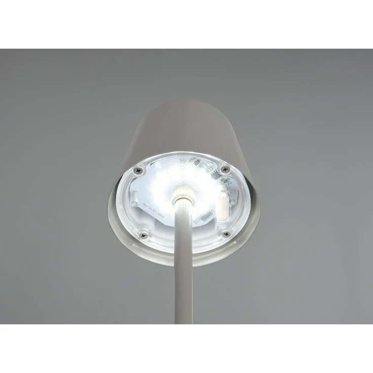 Akku LED Tischleuchte DIAZ kabellos für Innen & Außen, Grau - 21cm klein – Bild 7