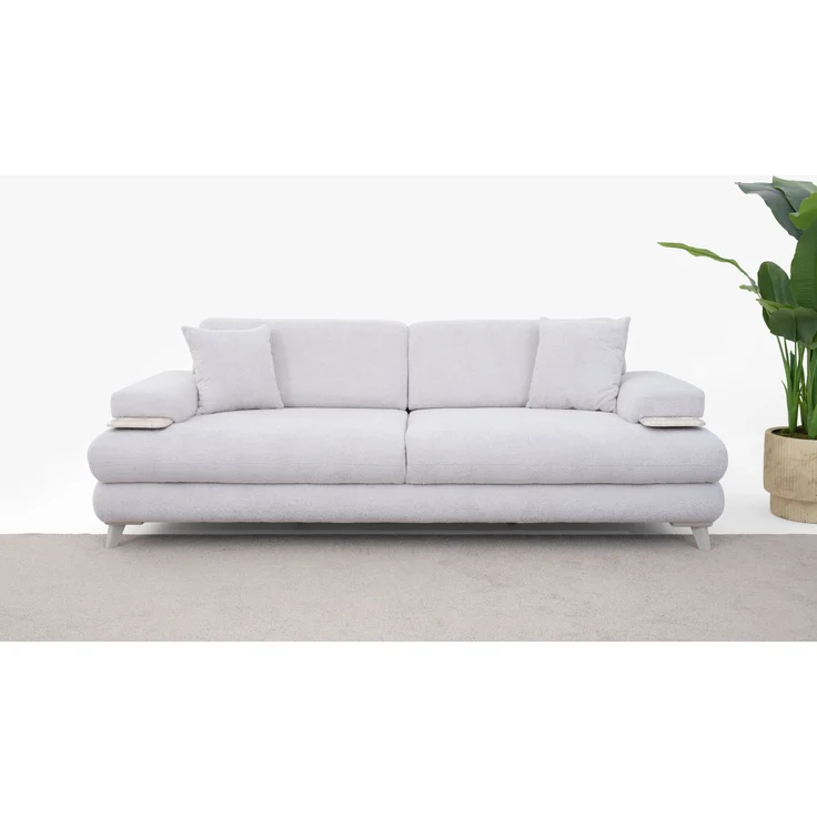Sitzgruppe/Sofa Set - Wohnzimmergarnitur "Vanda" 3+3+1-Grau/Weiß – Bild 10