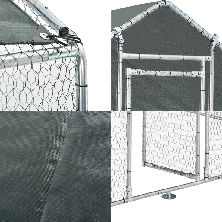 Freilaufgehege Wels mit Sonnendach 3x6x2 m [pro. tec] – Bild 6