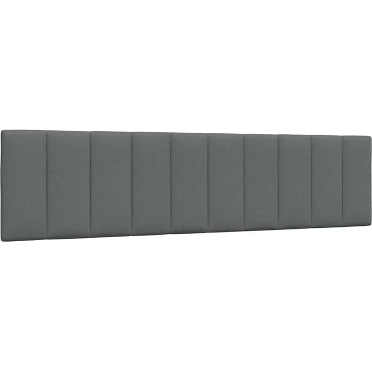 vidaXL Bett, Kopfteil-Kissen Dunkelgrau 200 cm Stoff – Bild 1