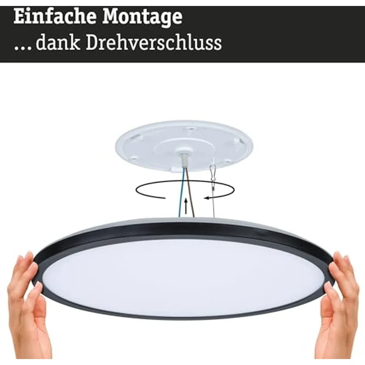 Paulmann 71258 LED Panel Atria Shine 398mm 3000-6500K Schwarz IP44 – Bild 4