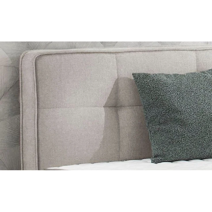 Jockenhöfer 'Capello' Boxspringbett, 180x200 cm, Flachgewebe Greige – Bild 2