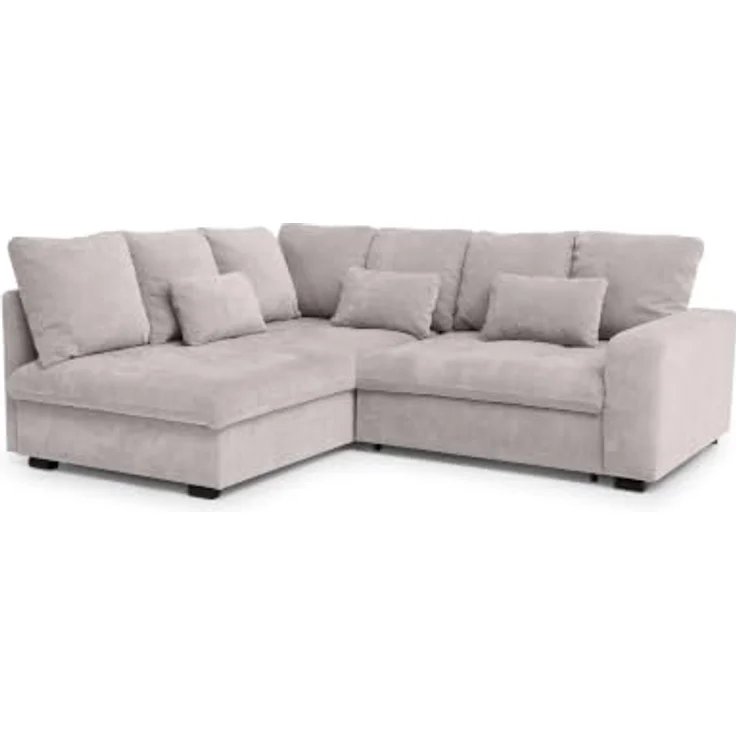 Beautysofa Ecksofa RAMO, Schlaffunktion 160x200 cm mit kostenlosem Topper, Velo-Stoff in modernem Design – Bild 3