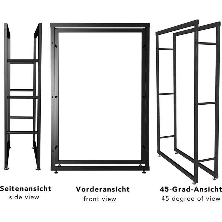 Kaminholzständer Brennholzregal Kaminholzablage Holzregal Ablage 100x150x25cm – Bild 8