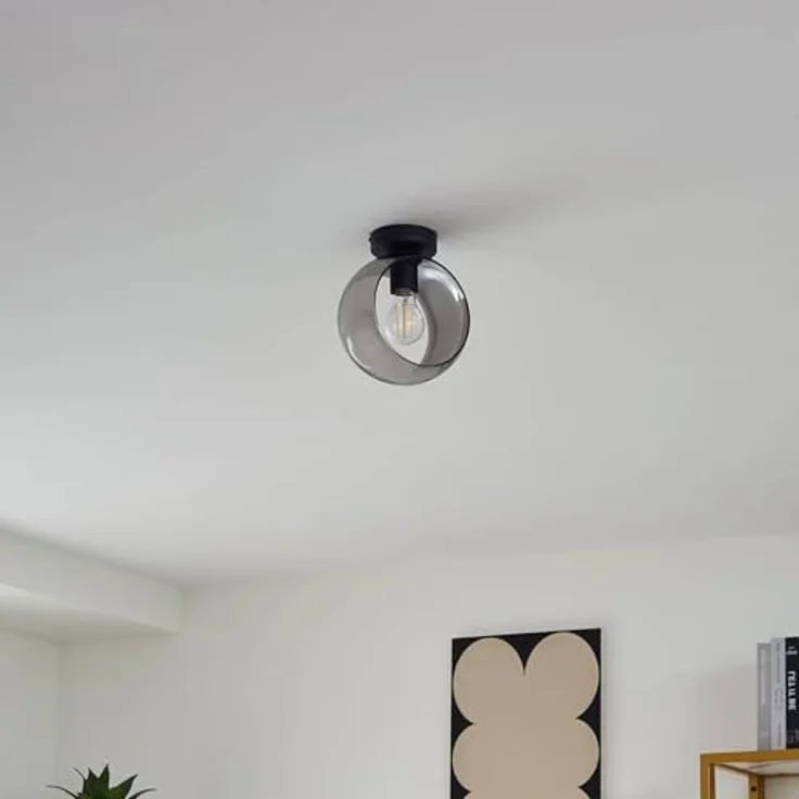 Lindby Deckenleuchten Roton, Glas Schwarz IP20, 1x15 W LED – Bild 4