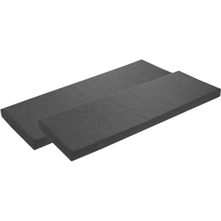 sleepling 2er Set Bankauflage 150x50 cm dunkelgrau, Sitzkissen Outdoor & Indoor, Bankpolster, Bezug waschbar, Unterseite Antirutsch, Made in EU – Bild 2