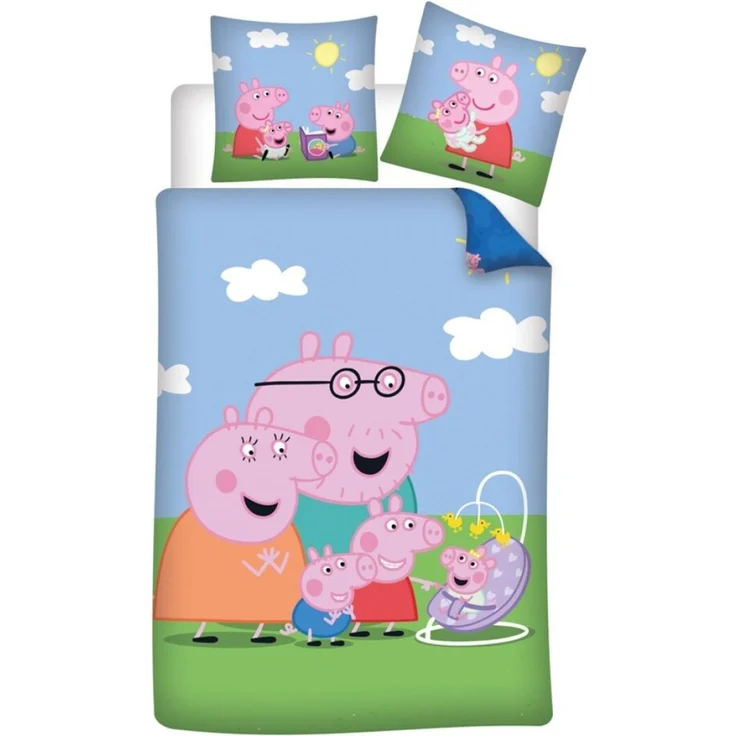 Peppa Pig Bettwäsche Set 140 × 200 cm mit Kissenbezug 65x65 cm – Bild 1