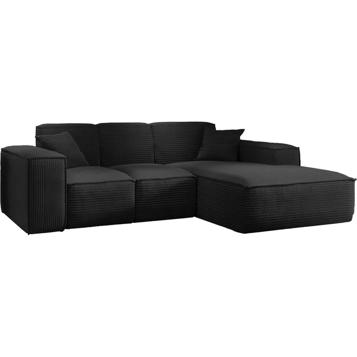 Kaiser Möbel Ecksofa Eckcouch L form, Wohnzimmer Couch SIENA stoff Poso – Bild 2