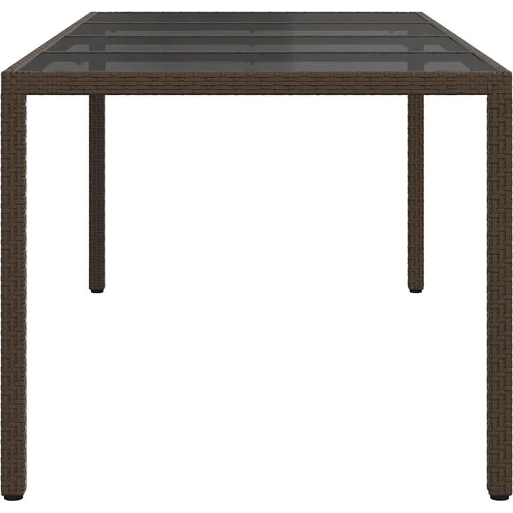 vidaXL Gartentisch Braun 190 x 90 x 75 cm Poly-Rattan 362546 – Bild 4