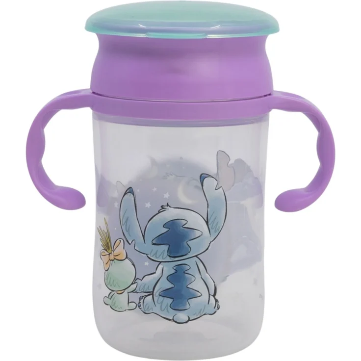 Disney Stitch Trinklernbecher 395 ml – 360° Becher mit Griffen und Deckel – Bild 5