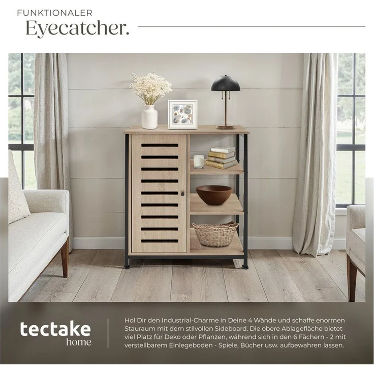 tectake Highboard Sideboard, Industrial Style – Bild 3
