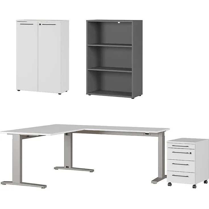 GERMANIA Bürokombination AGENDA BHT 520x120x80 cm bunt Komplett-Büro Büro