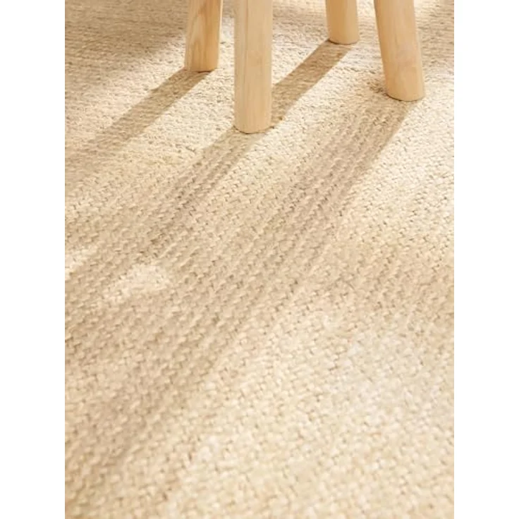 XXXL Juteteppich Sharmila, Creme, rechteckig 120x180 cm, Oeko-Tex® Standard 100, pflegeleicht und beidseitig verwendbar, für Fußbodenheizung geeignet – Bild 9