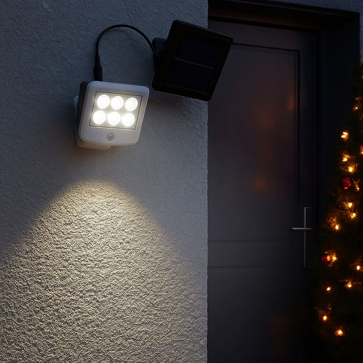 LED Solarleuchte, weiß, beweglicher Spot, Bewegungsmelder – Bild 5