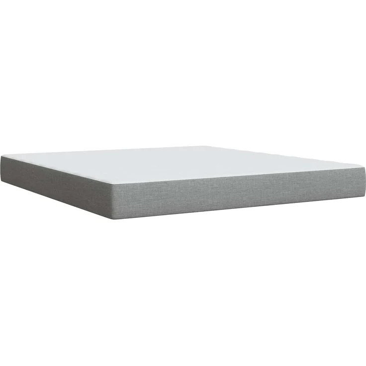 vidaXL LED-Speicherbett mit Matratze Hellgrau 180 x 200 cm Stoff 3459141 – Bild 7