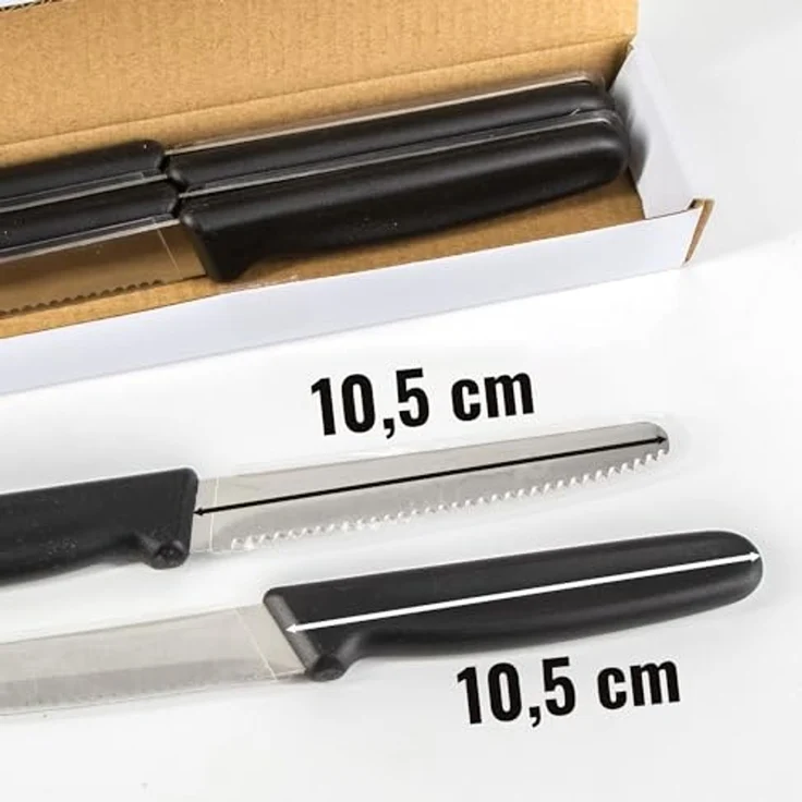 KVOTA Universalküchenmesser Universalmesser-Set 12-tlg.–Edelstahl, schwarz, 21 cm–Brotzeit & Küche, leicht – Bild 4