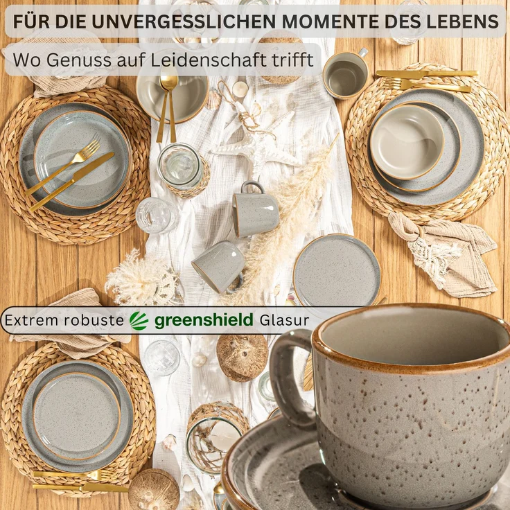 SÄNGER Espressotassen Set Rio Perlgrau 8 teilig für 4 Personen – Bild 3