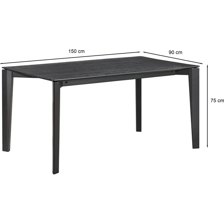 Selsey ‘Loomens’ Esstisch Schwarzeiche-Optik 150 x 90 cm – Bild 3