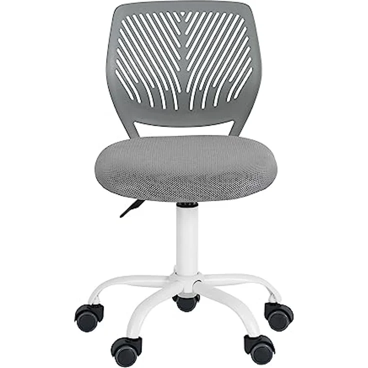 FurnitureR Schreibtischstuhl, ergonomischer Drehstuhl ohne Armlehnen, höhenverstellbarer Bürostuhl mit Rollen, komfortabler Arbeitsstuhl für Home Office, Schlafzimmer und Arbeitszimmer – Bild 1