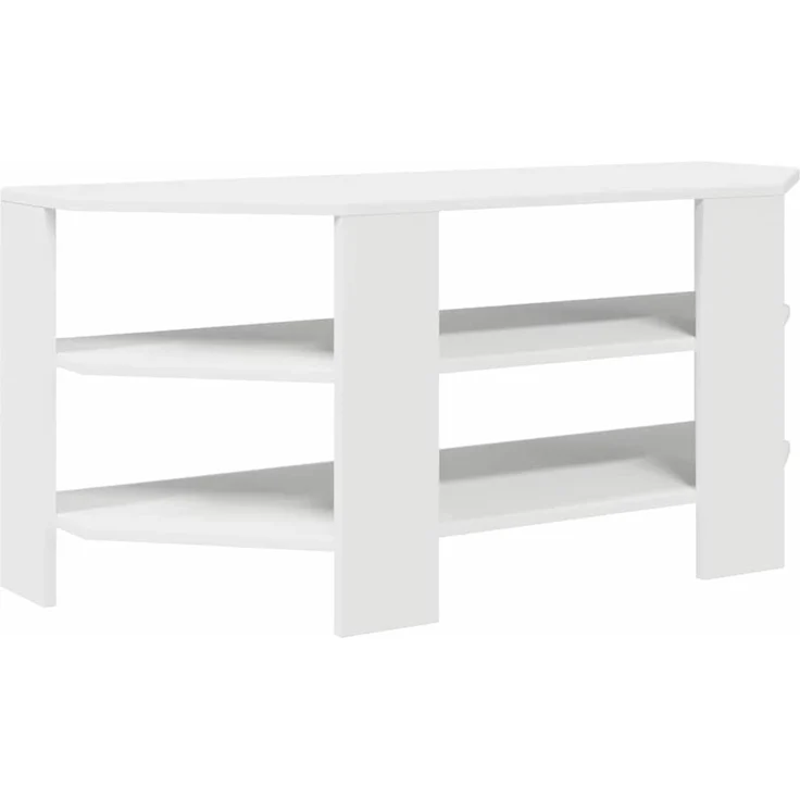 Eck TV Schrank,Fernsehschrank Weiß 102x40,5x45cm Holzwerkstoff – Bild 7