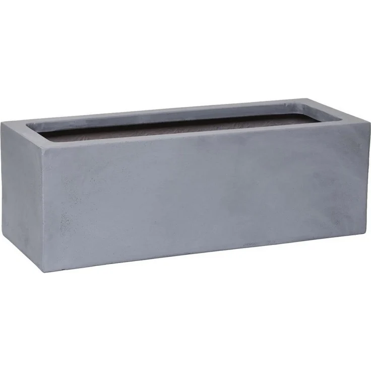 VIVANNO Balkonkasten Fiberglas FLOBO Kasten, Grau Beton-Design 45x17x15 cm – Bild 5