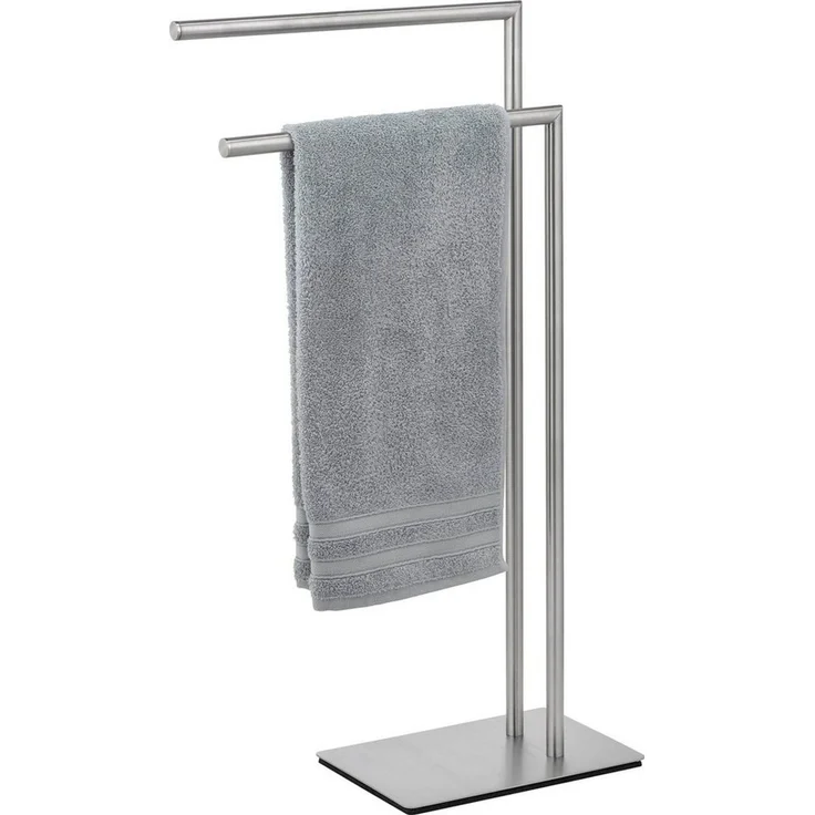 WENKO Handtuchständer Recco, 2 Armiger Kleiderständer mit schwerer Bodenplatte – Bild 3