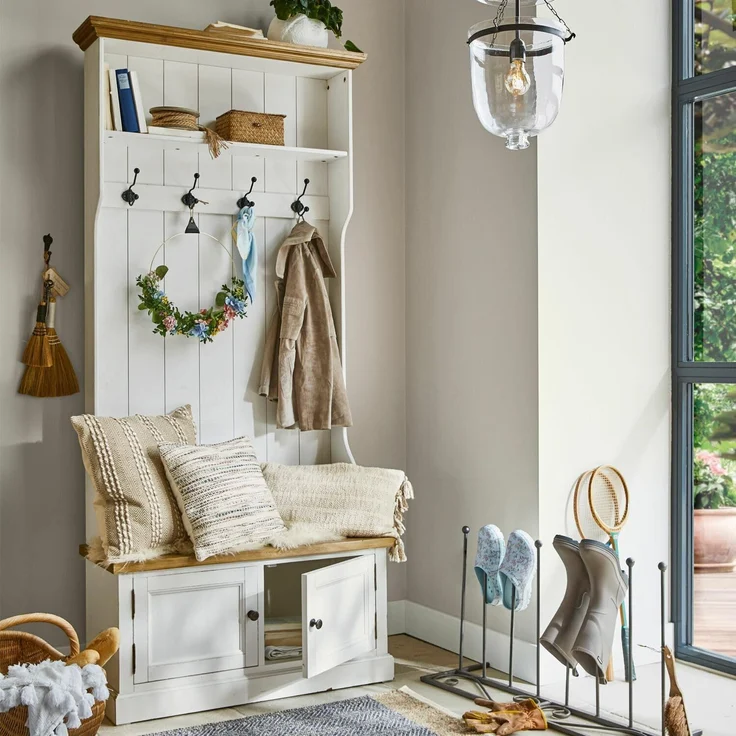 Mirabeau Kleiderständer Garderobe Colchester antikweiß/braun, none – Bild 5