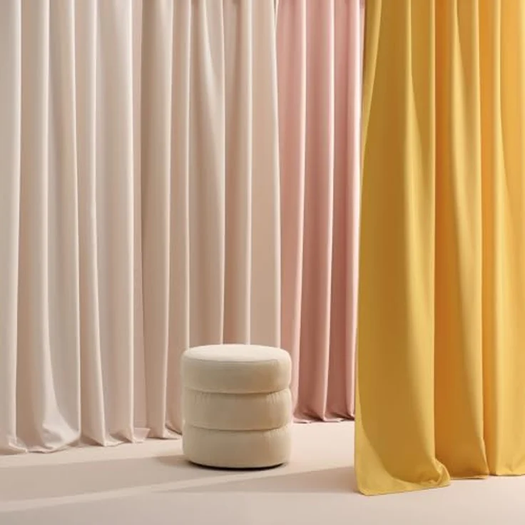 ROOM99 Vorhang mit Silberen Ösen Aura 180 x 260 cm Breite x Höhe Schiebegardinen Modern Curtain Wohnzimmer Schlafzimmer Puderrosa, 1 Stück – Bild 7