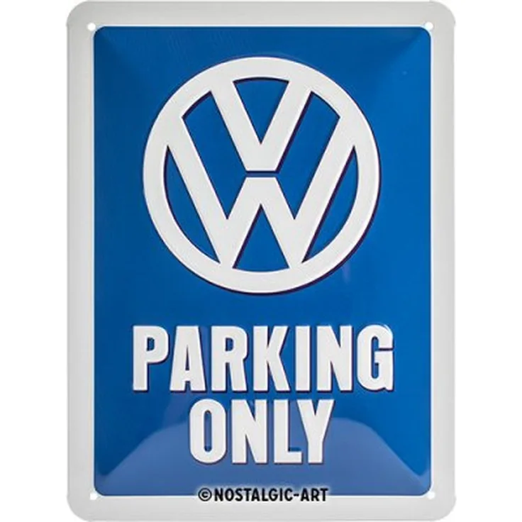 Nostalgic Art Blechschild Volkswagen Parking Only - 15x20cm – Metall – Mehrfarbig – 26169