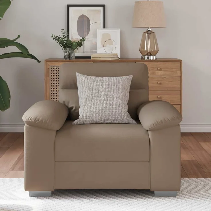 vidaXL Sessel Cappuccino-Braun 100x81x84 cm Kunstleder 4105330 – Bild 2