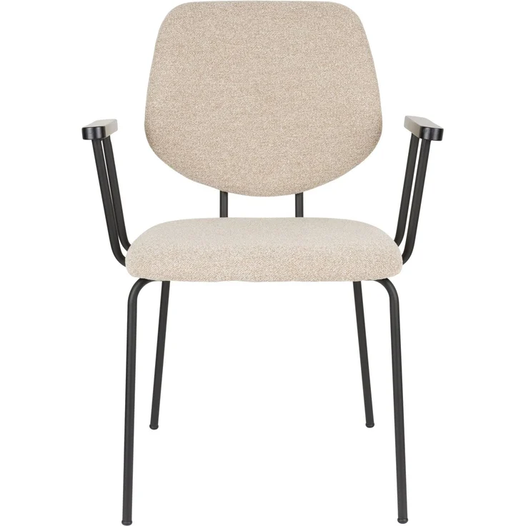Sessel Zelo im 2er-Set, Beige mit Metallgestell für Esszimmer 60x59x83,5 cm – Bild 7