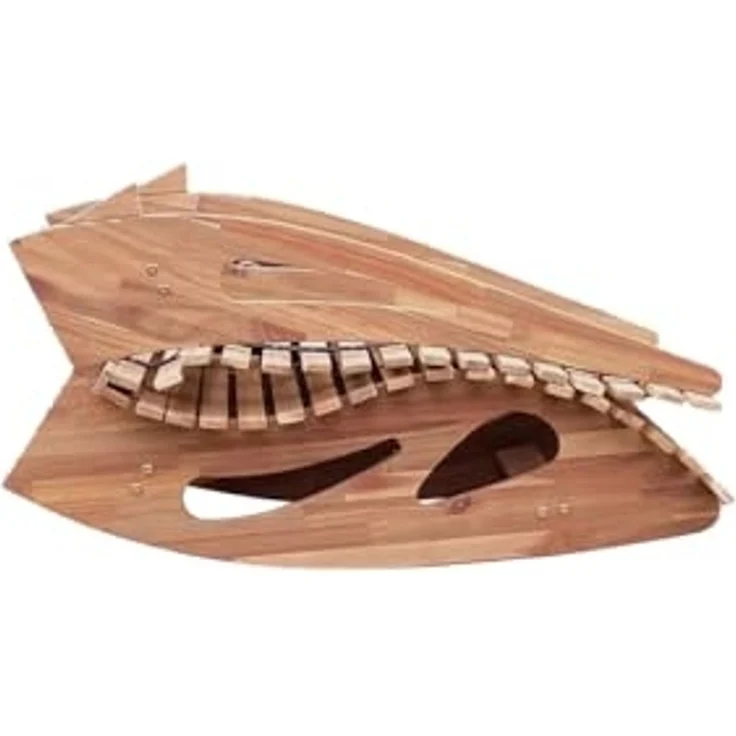 CHILLROI Gartenliege Ergonomische Schwungliege / Saunaliege aus Akazienholz, faltbar, Einzelmöbel, Biologisch geölt, ohne chemische Holzschutzmittel – Bild 4