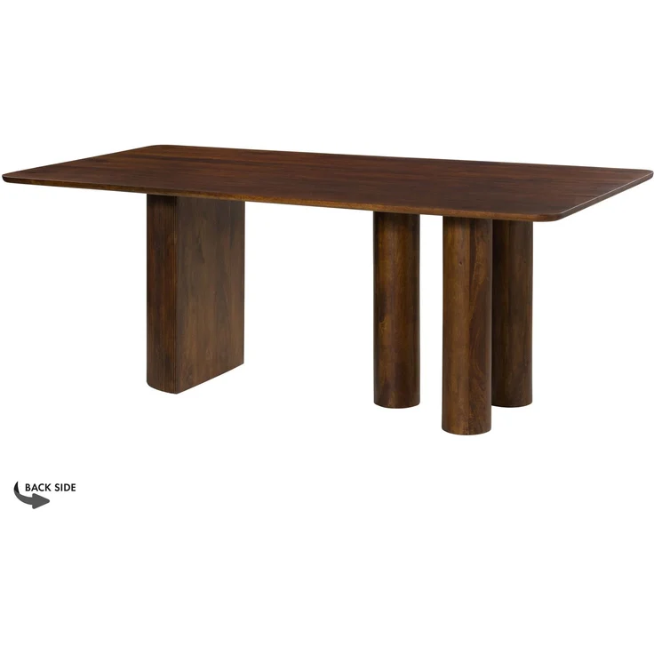 Esstisch Mango 200 x 100 x 77 dunkelbraun lackiert FLORENZ #211 – Bild 8