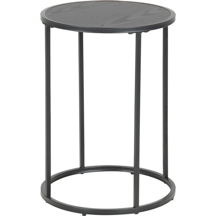 Beistelltisch SEAFORD Blumenhocker Ø 40 cm Metall schwarz