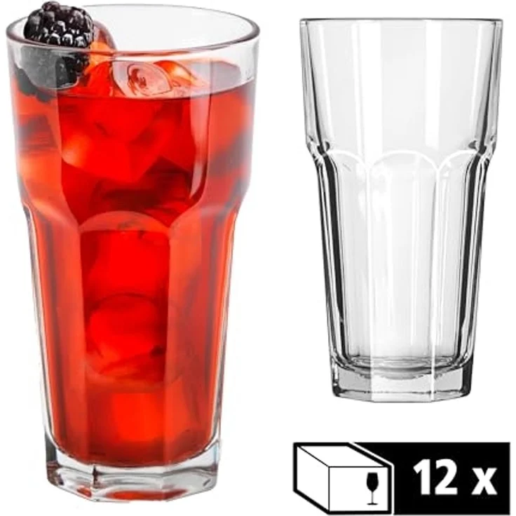 LIBBEY Gläser-Set Cooler Glas -GIBRALTAR- 473 ml, Ø: 8,5 cm, H: 16 cm, 12er Set, 12-tlg, Glas, hochwertig verarbeitet, im modernen Design – Bild 5