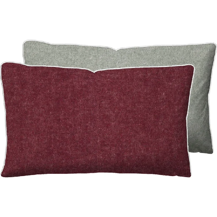 biberna Melange-Flanell Kissenbezug 0840500 MELANGE UNI, burgunder, 1x 40x60 cm – Bild 1